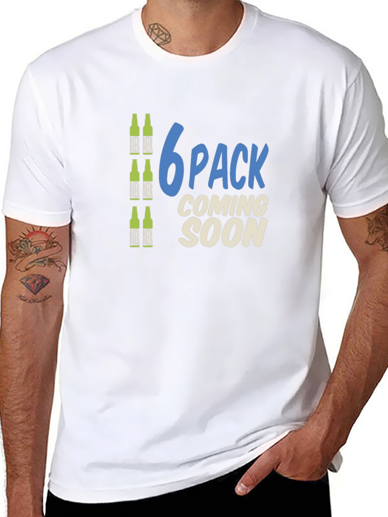 6 Pack Coming Soon Funny T-Shirt