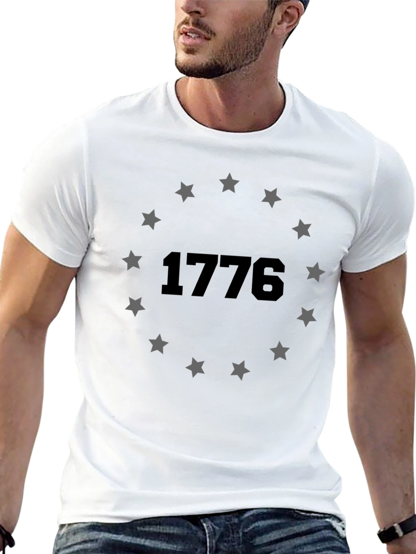 1776 Stars Graphic T-Shirt - Patriotic Pride