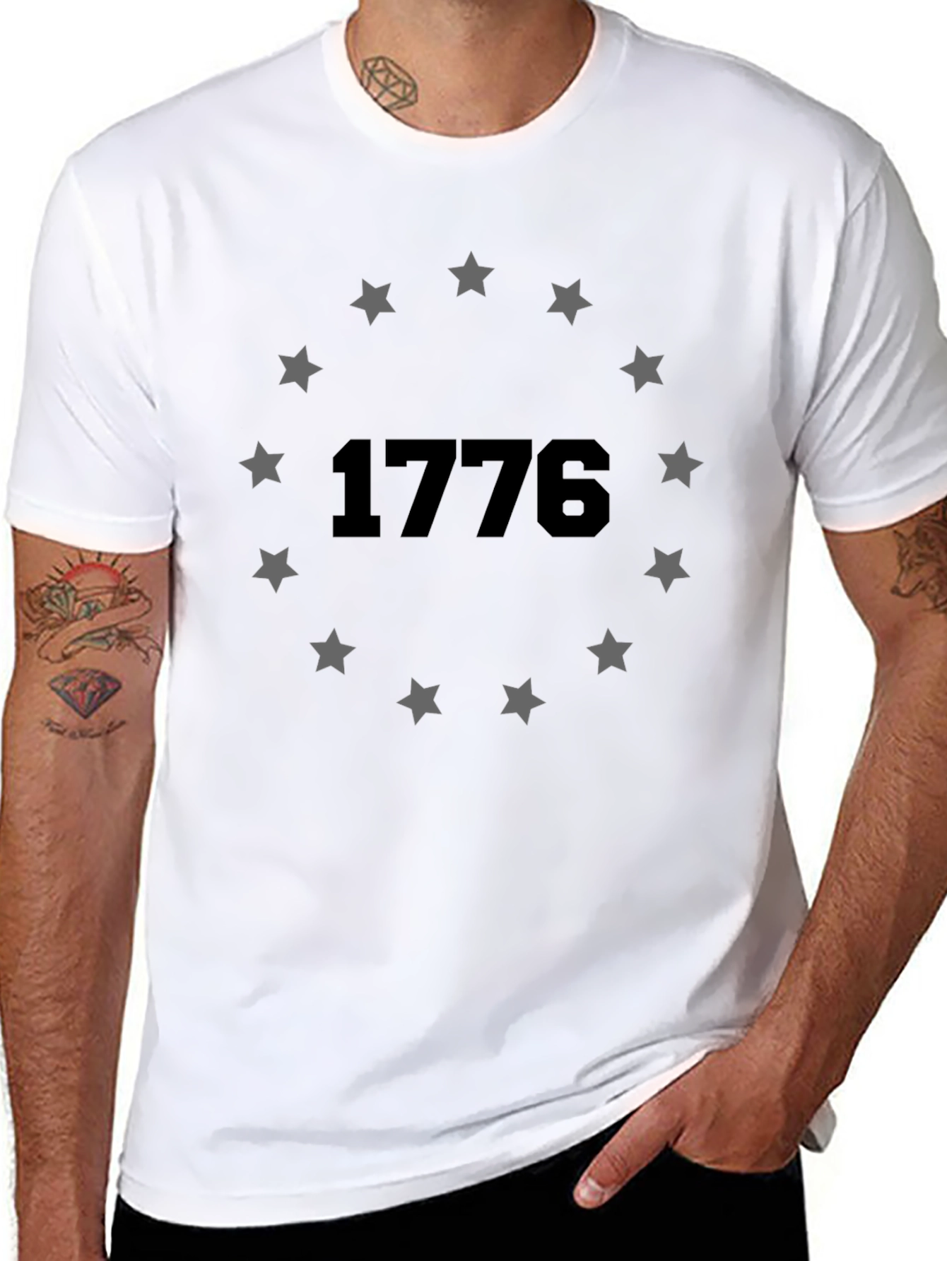 1776 Stars Graphic T-Shirt - Patriotic Pride
