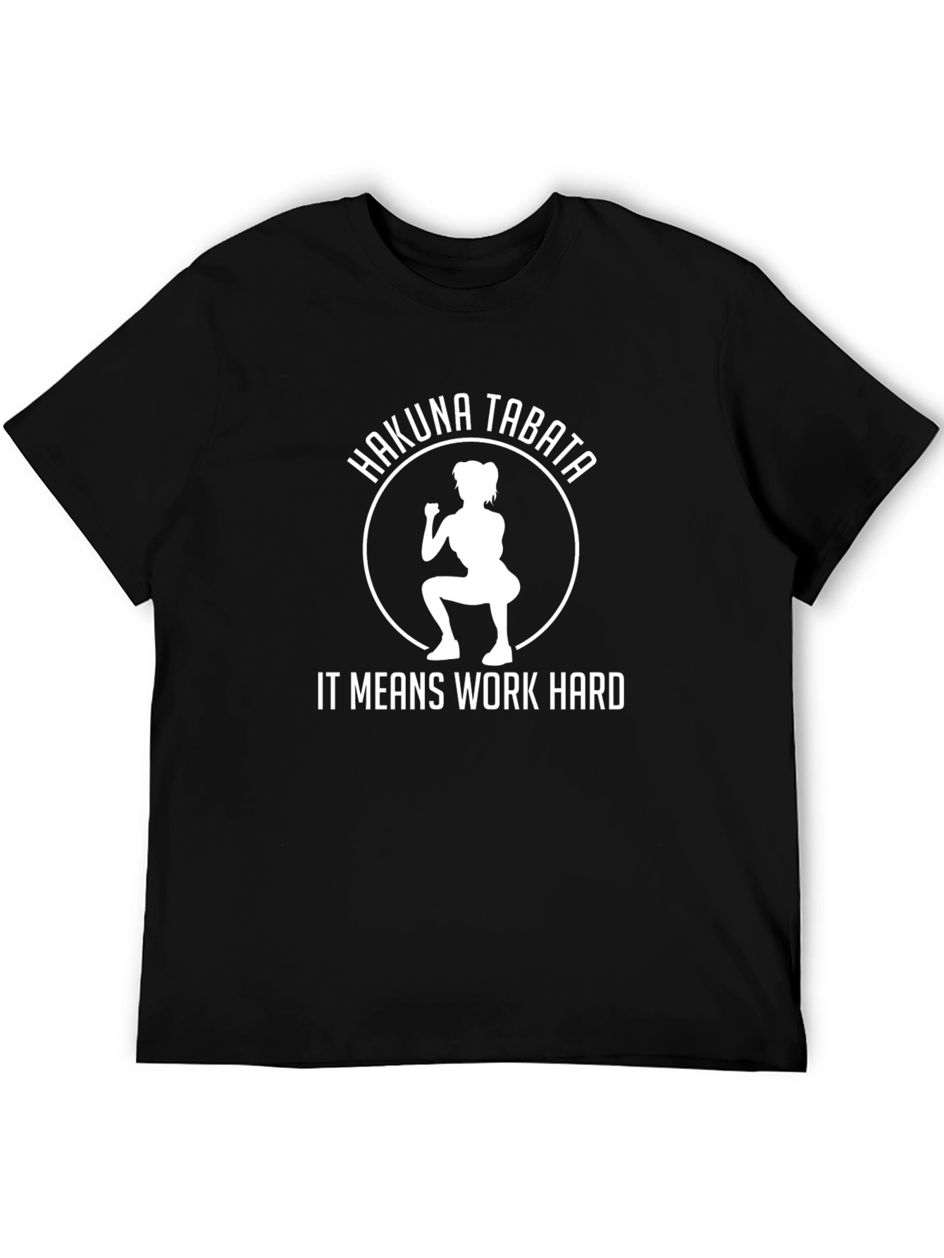 Hakuna Tabata Mens Black Graphic T-Shirt