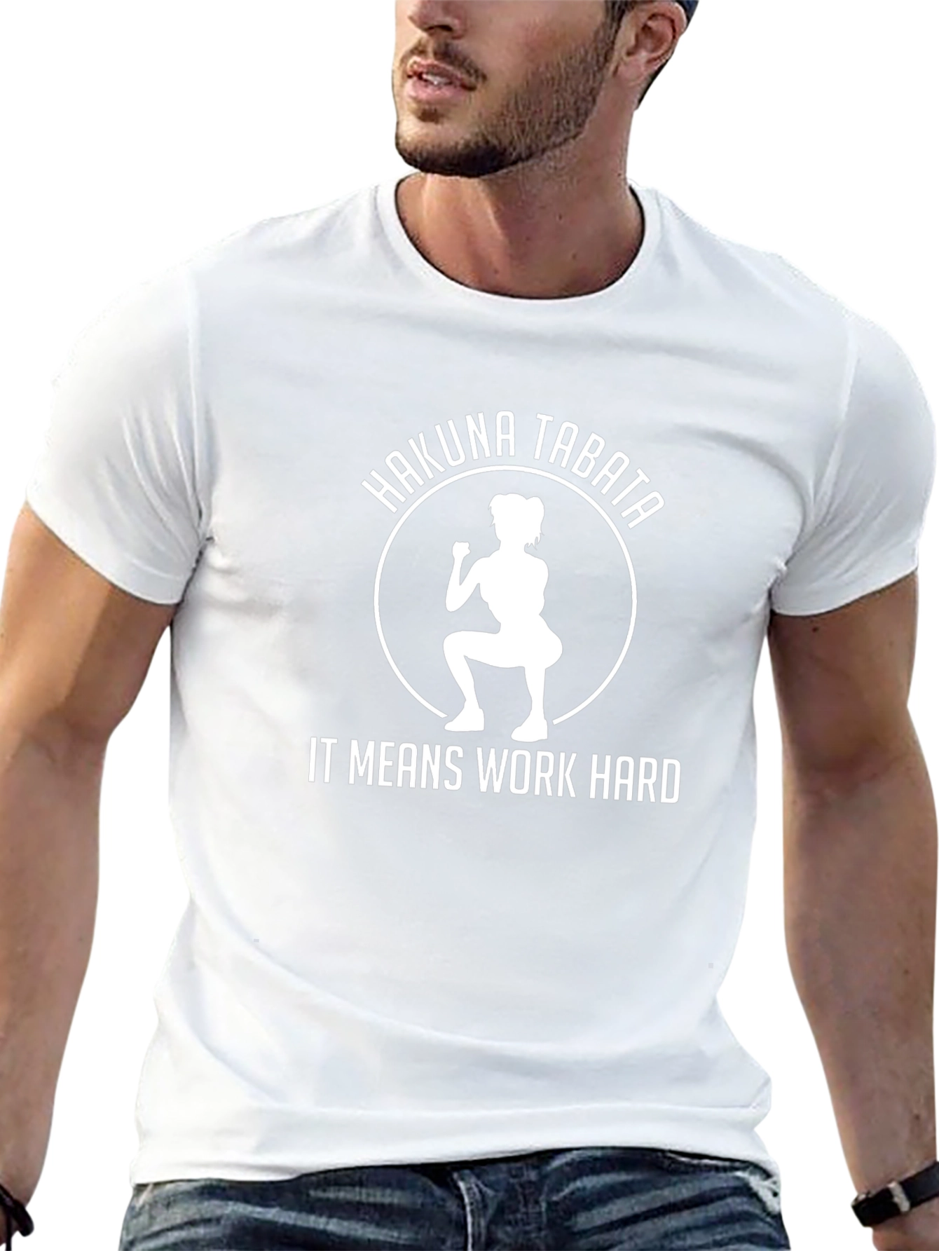 Hakuna Tabata Mens Black Graphic T-Shirt