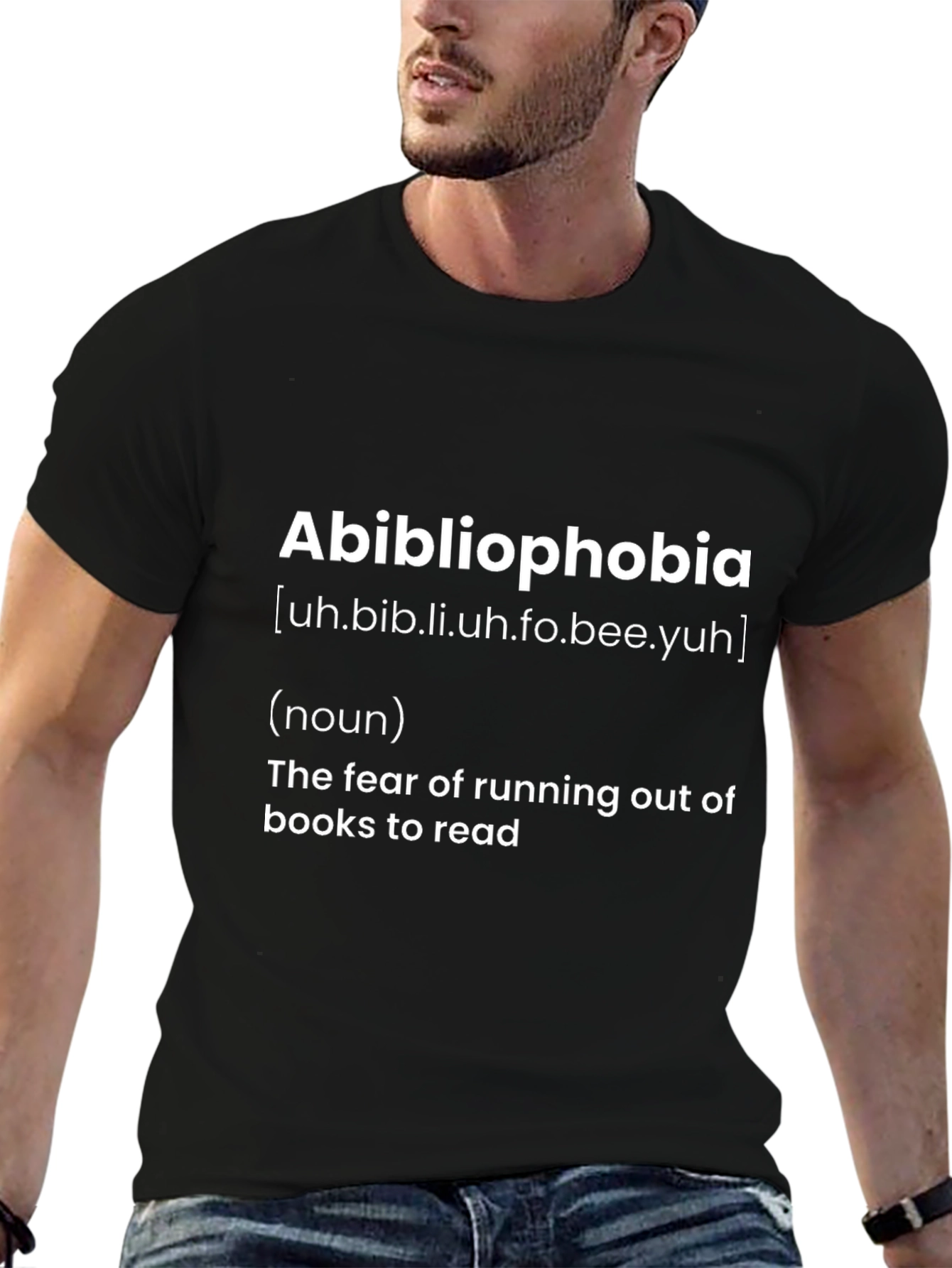 Abibliophobia Definition T-Shirt - Funny Book Lover Gift