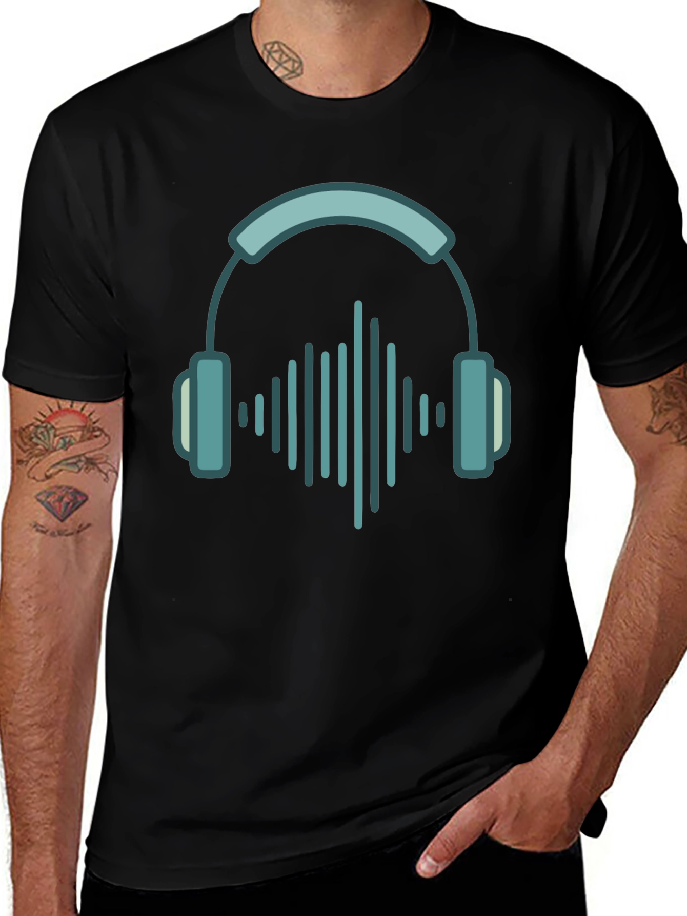 Headphone Equalizer Graphic T-Shirt - Music Lover Tee