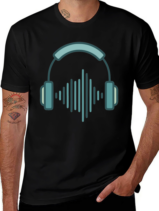 Headphone Equalizer Graphic T-Shirt - Music Lover Tee