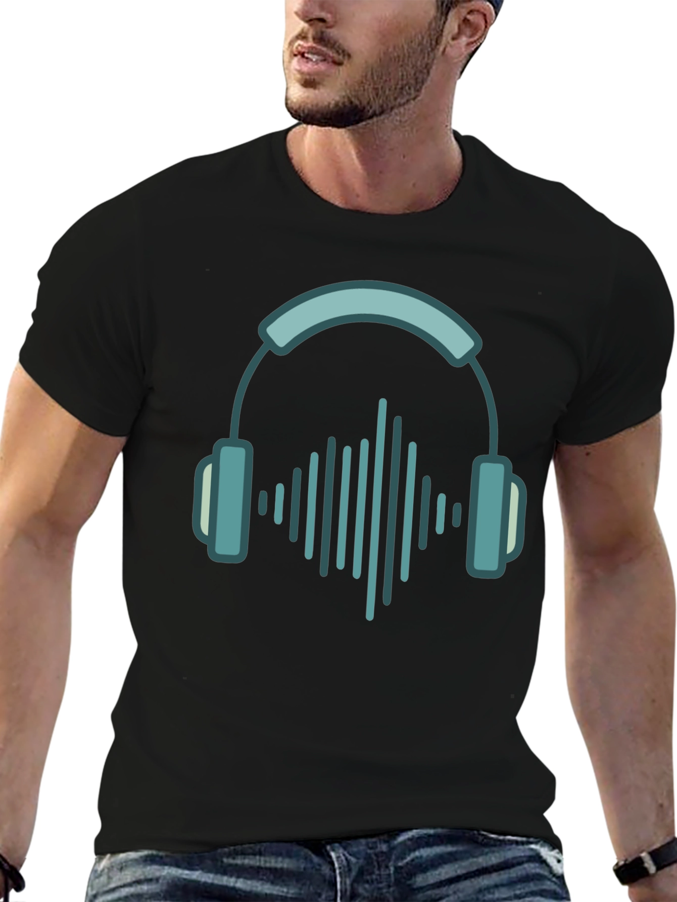 Headphone Equalizer Graphic T-Shirt - Music Lover Tee