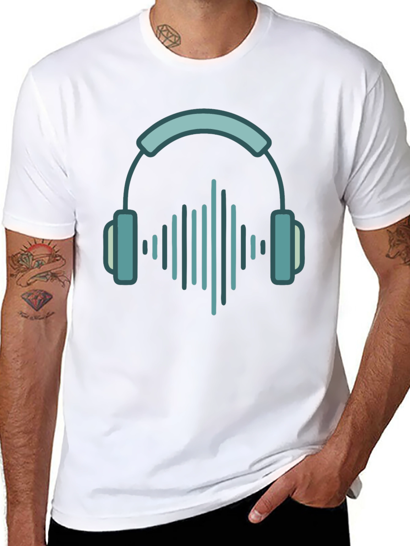 Headphone Equalizer Graphic T-Shirt - Music Lover Tee