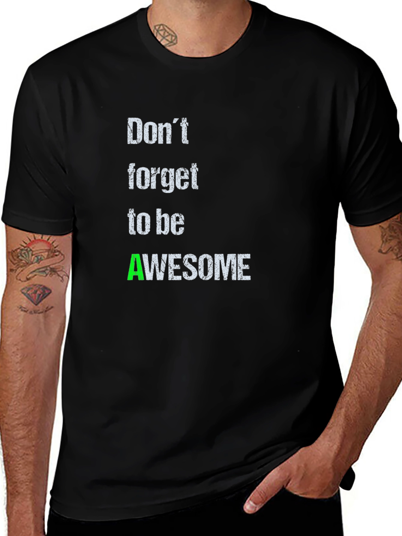 Awesome Reminder T-Shirt - Black Casual Wear