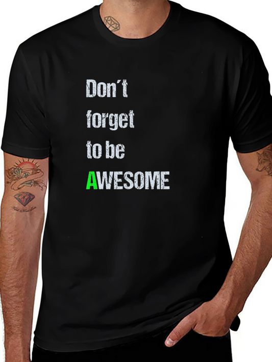 Awesome Reminder T-Shirt - Black Casual Wear