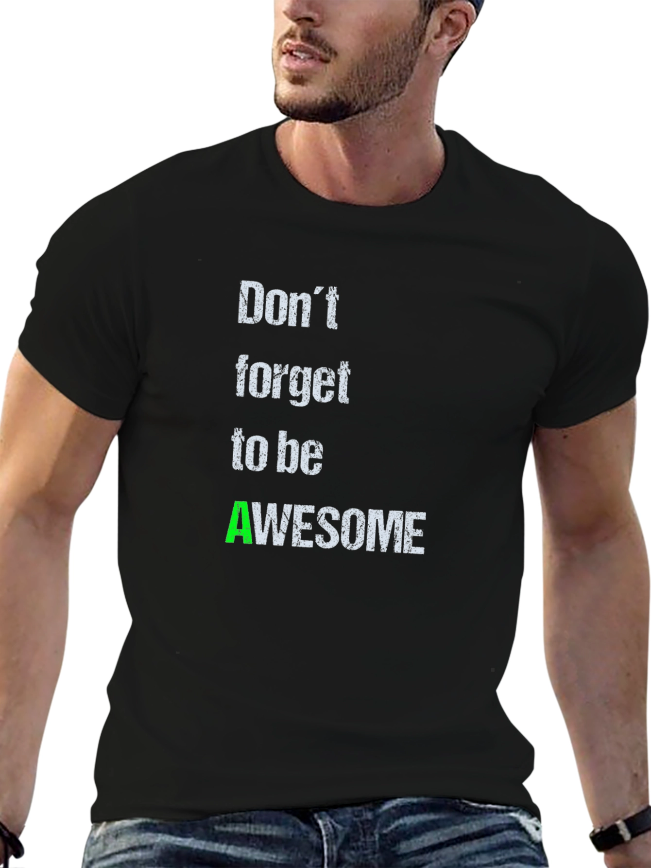 Awesome Reminder T-Shirt - Black Casual Wear