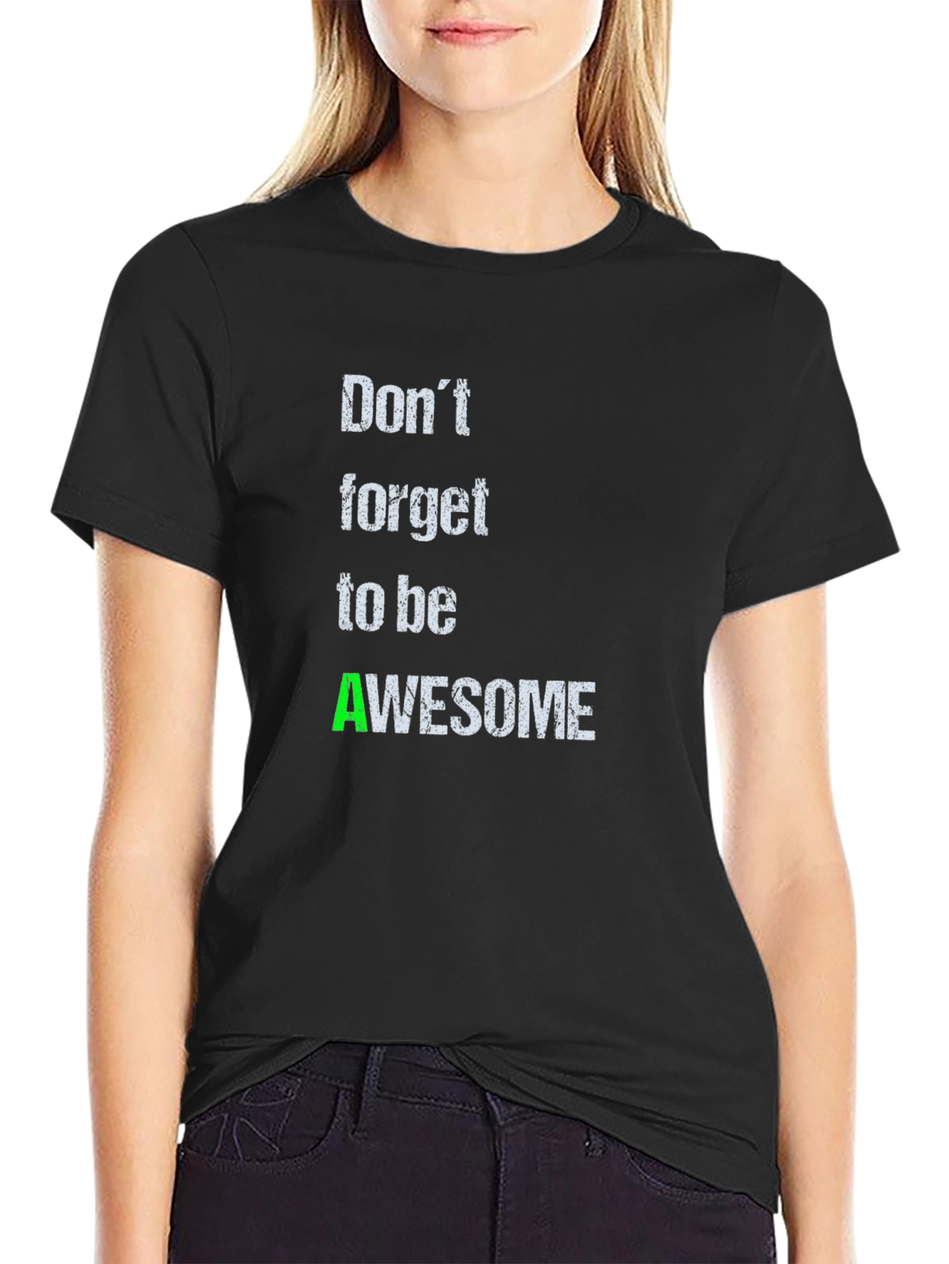 Awesome Reminder T-Shirt - Black Casual Wear