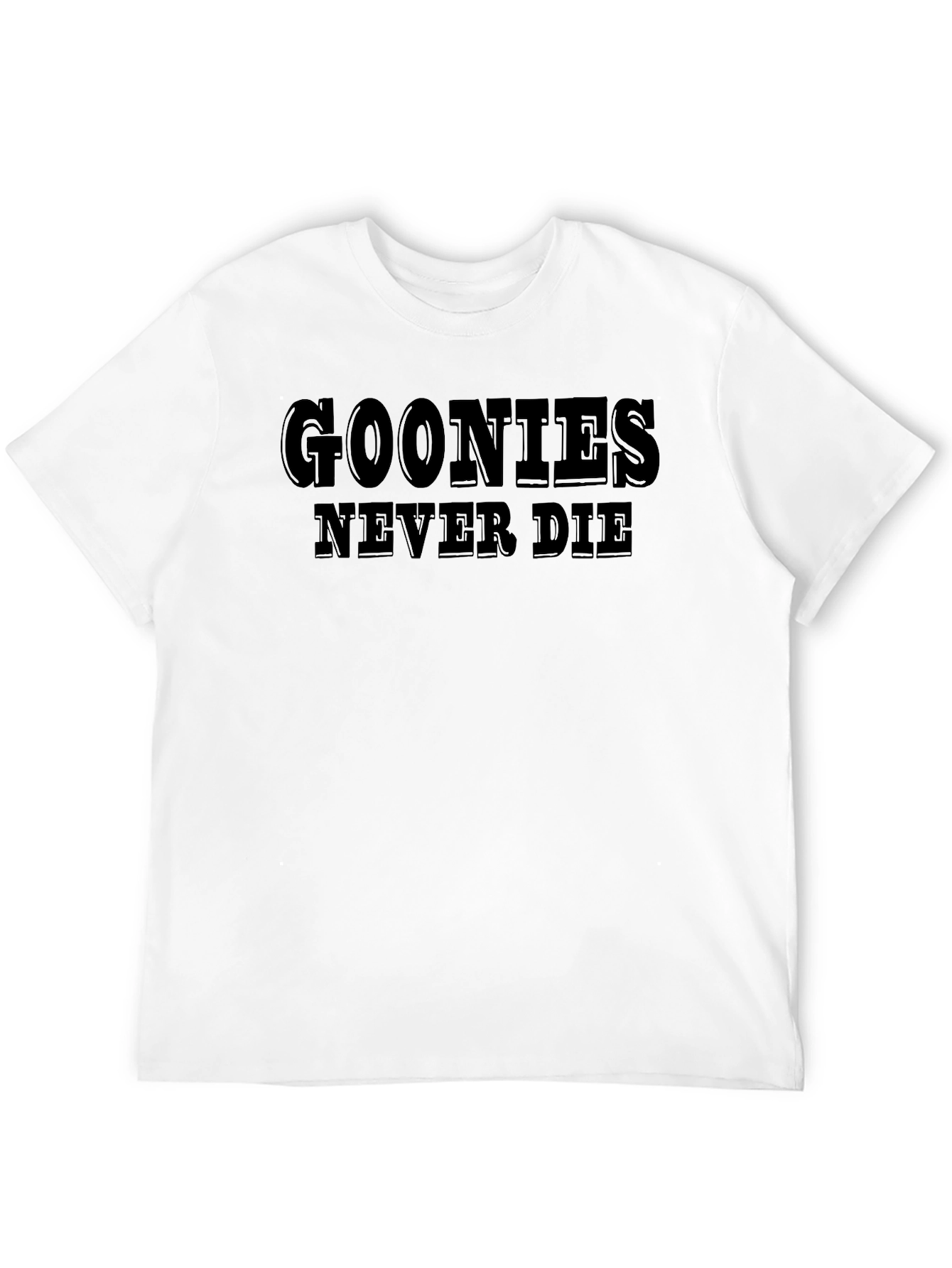 Goonies Never Die Black Graphic T-Shirt