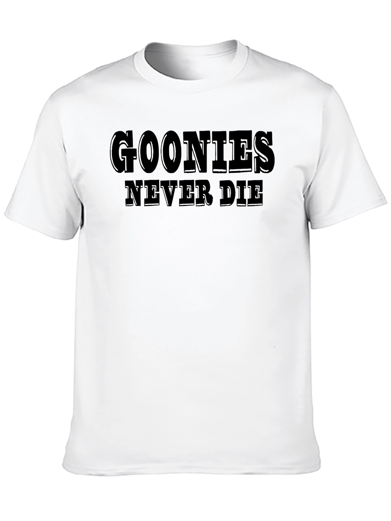 Goonies Never Die Black Graphic T-Shirt