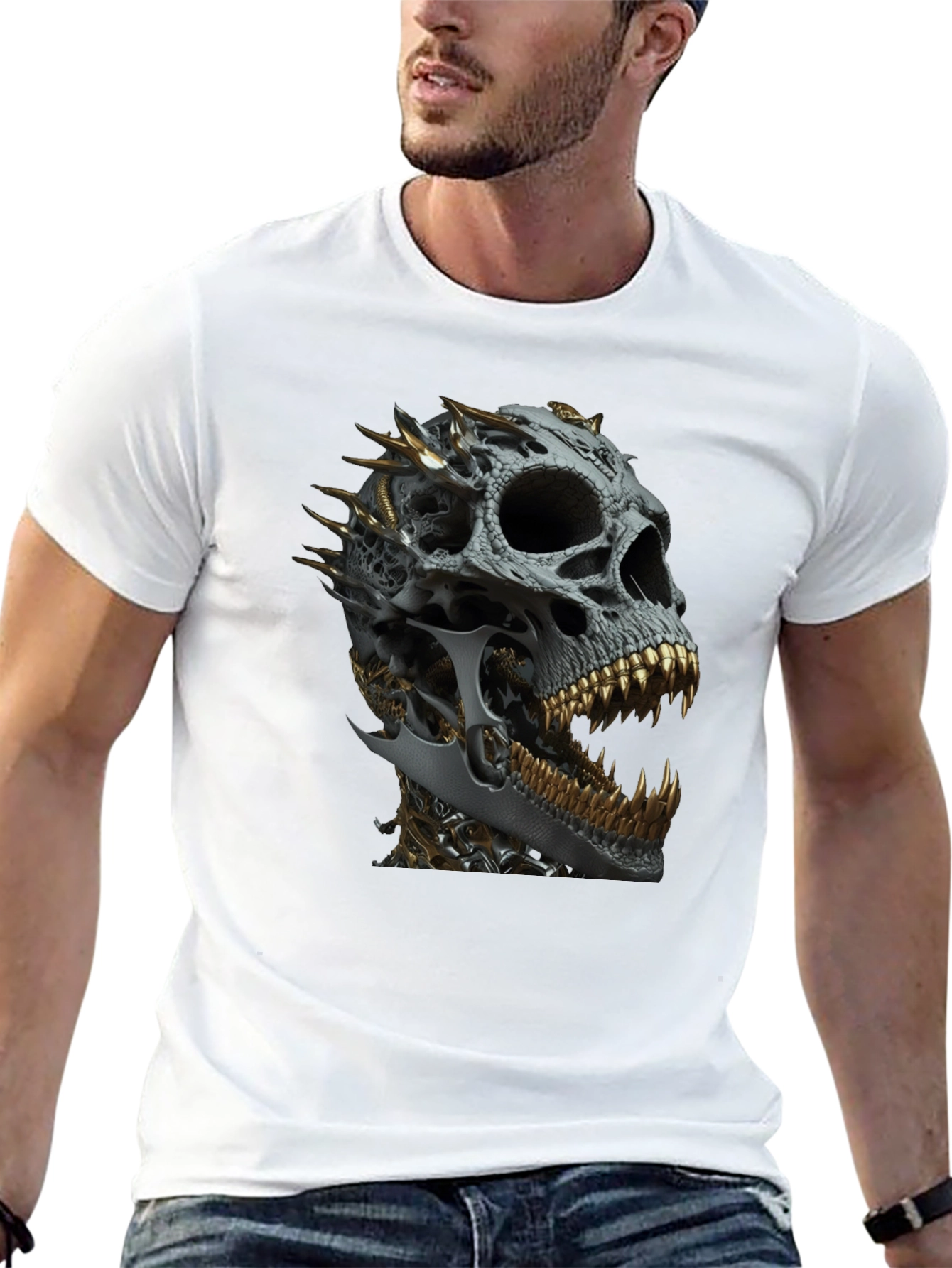 Skull Design Black T-Shirt