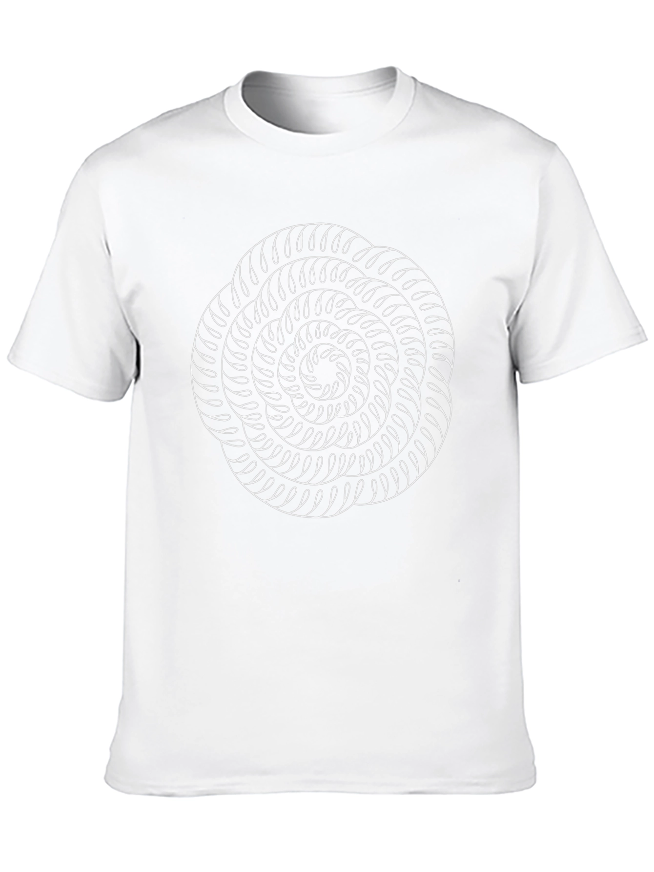 Abstract Swirl Graphic Tee - Black