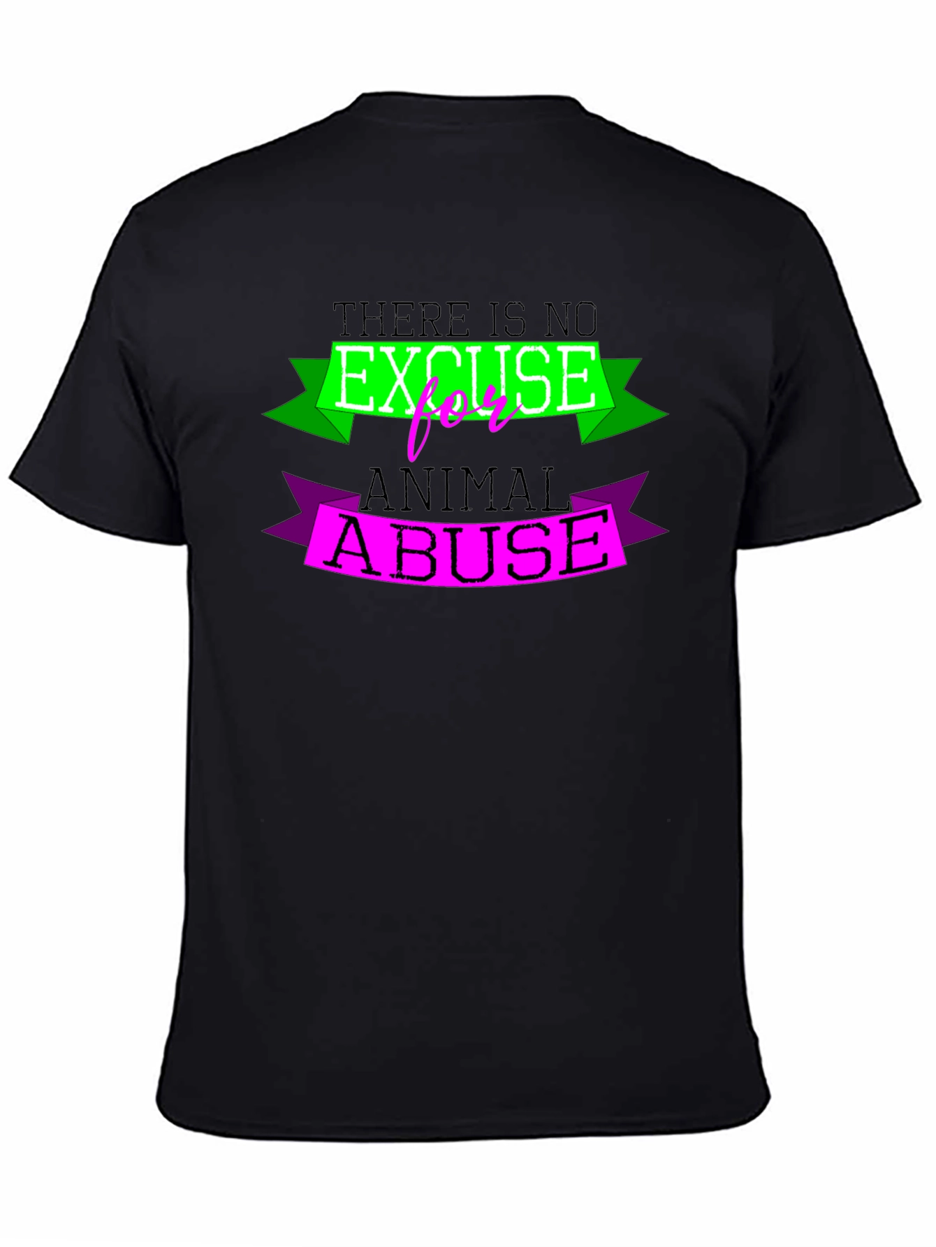 Animal Abuse Awareness T-Shirt - Black
