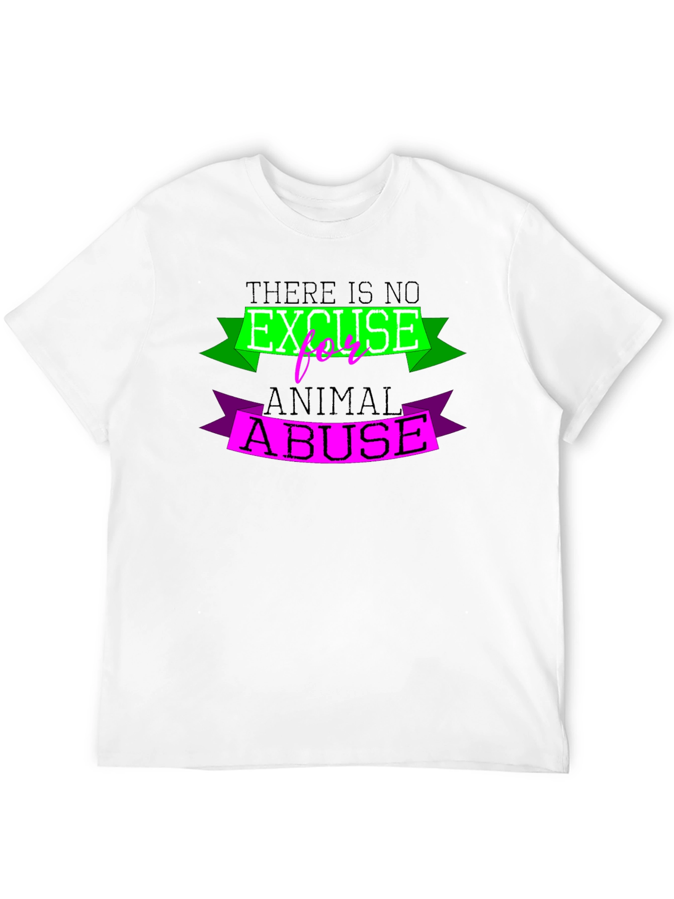 Animal Abuse Awareness T-Shirt - Black
