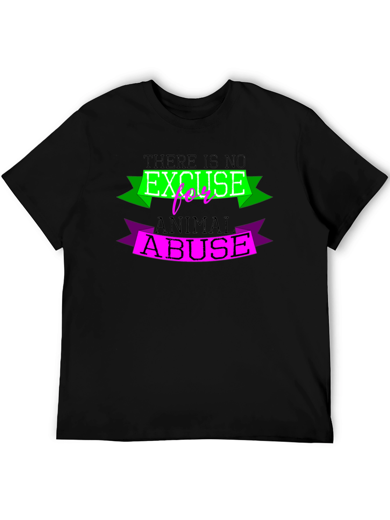 Animal Abuse Awareness T-Shirt - Black