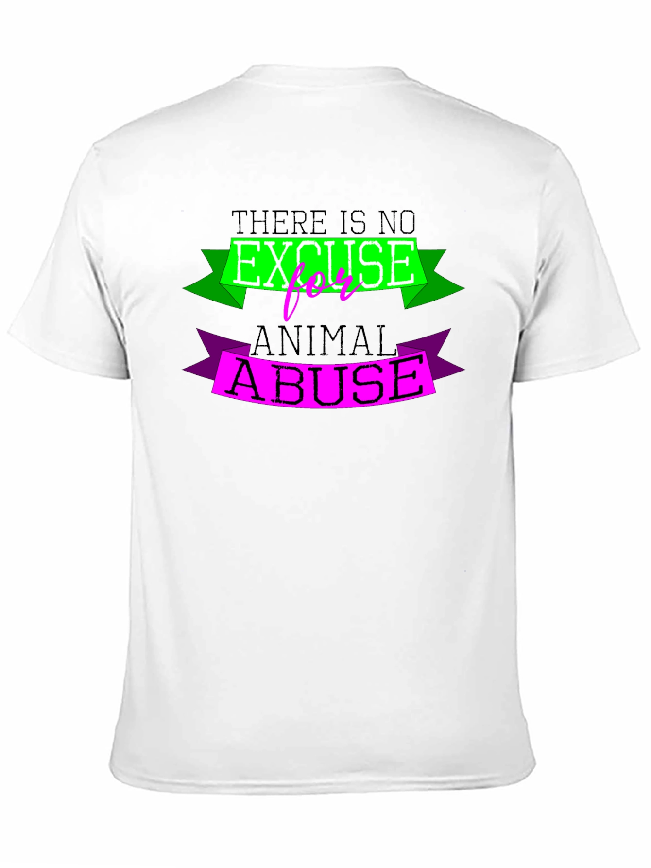 Animal Abuse Awareness T-Shirt - Black
