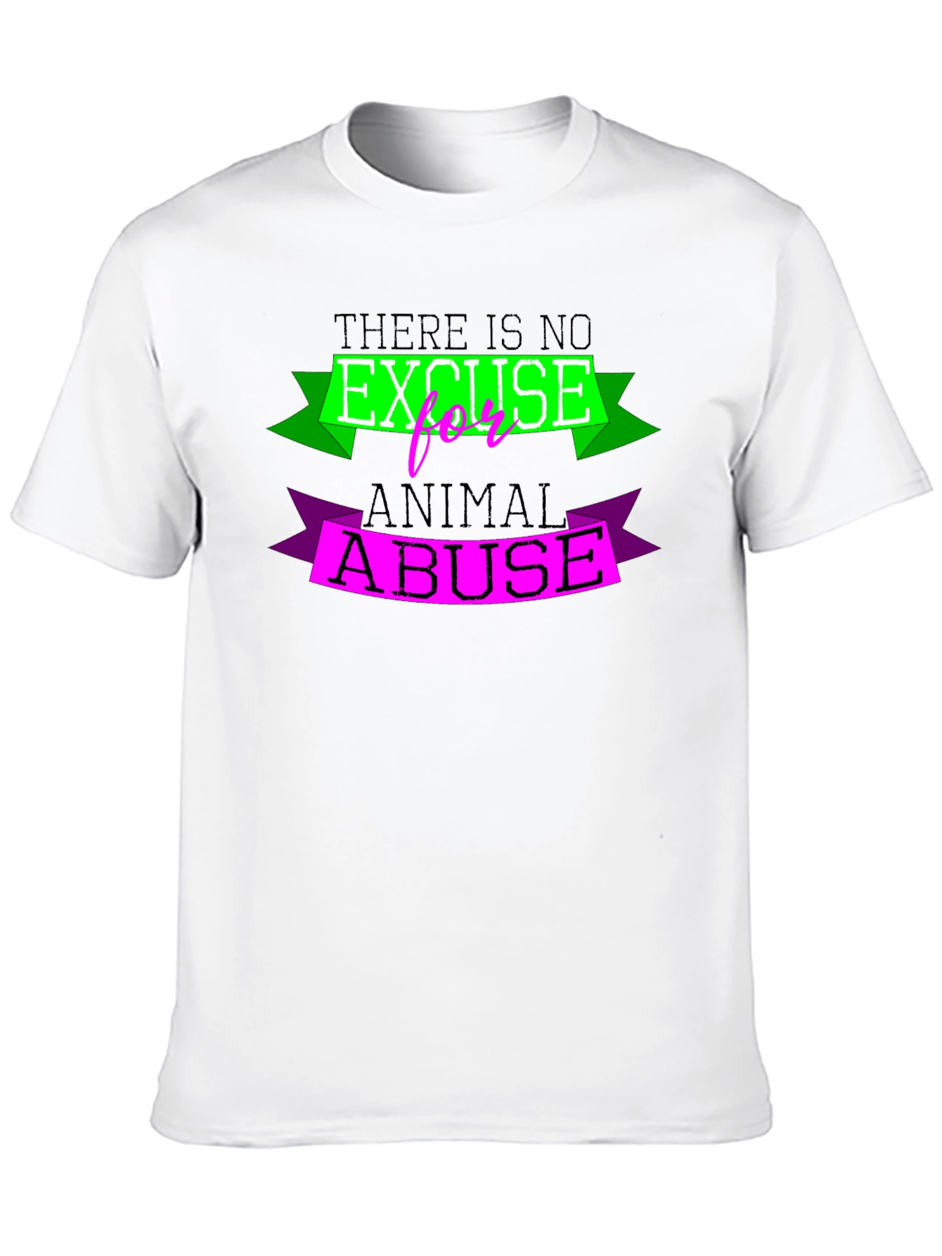 Animal Abuse Awareness T-Shirt - Black
