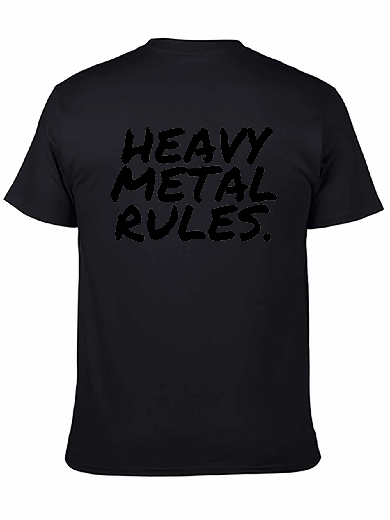 Heavy Metal Rules Black Graphic T-Shirt
