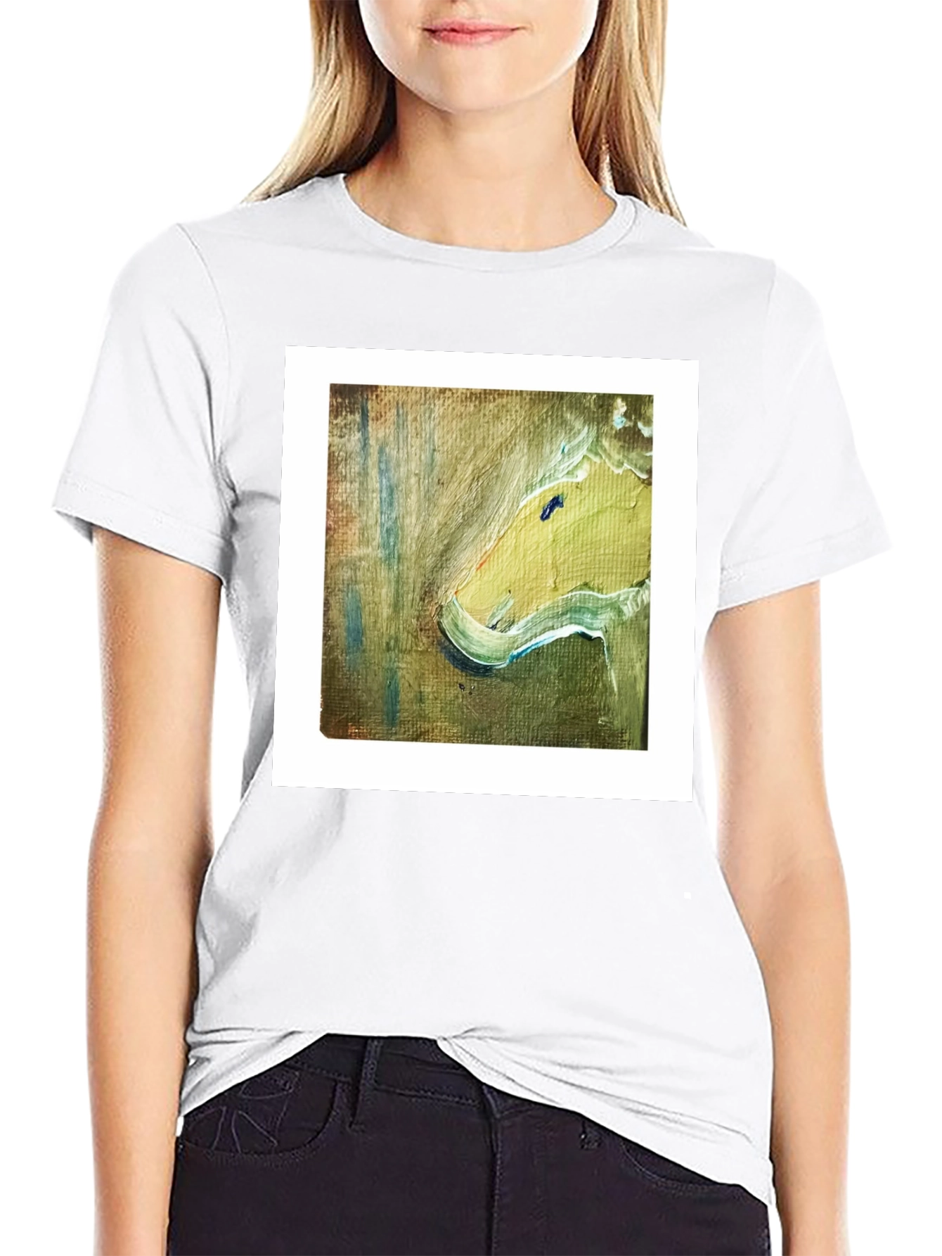 Abstract Art T-Shirt - Modern Canvas Style Tee