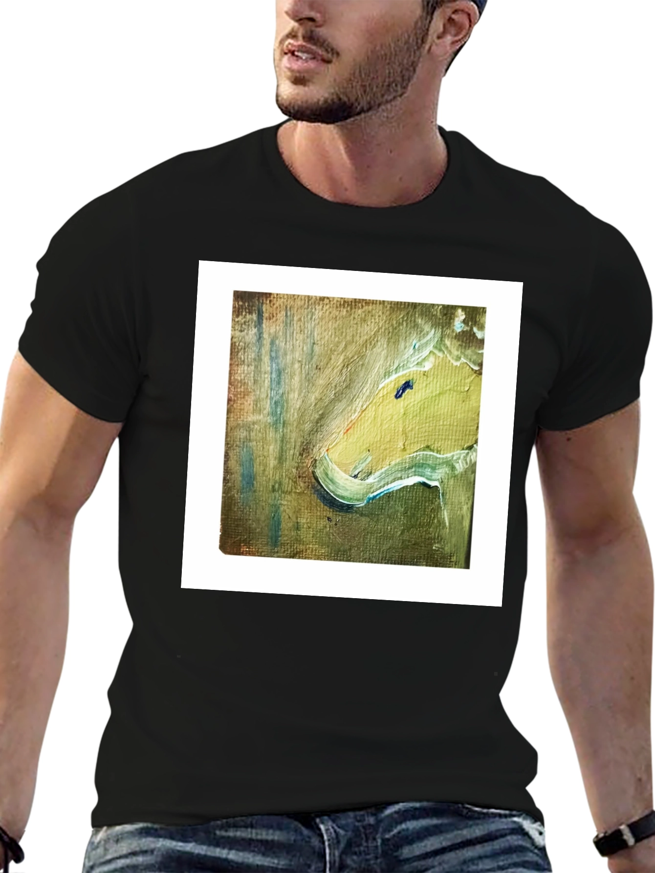 Abstract Art T-Shirt - Modern Canvas Style Tee