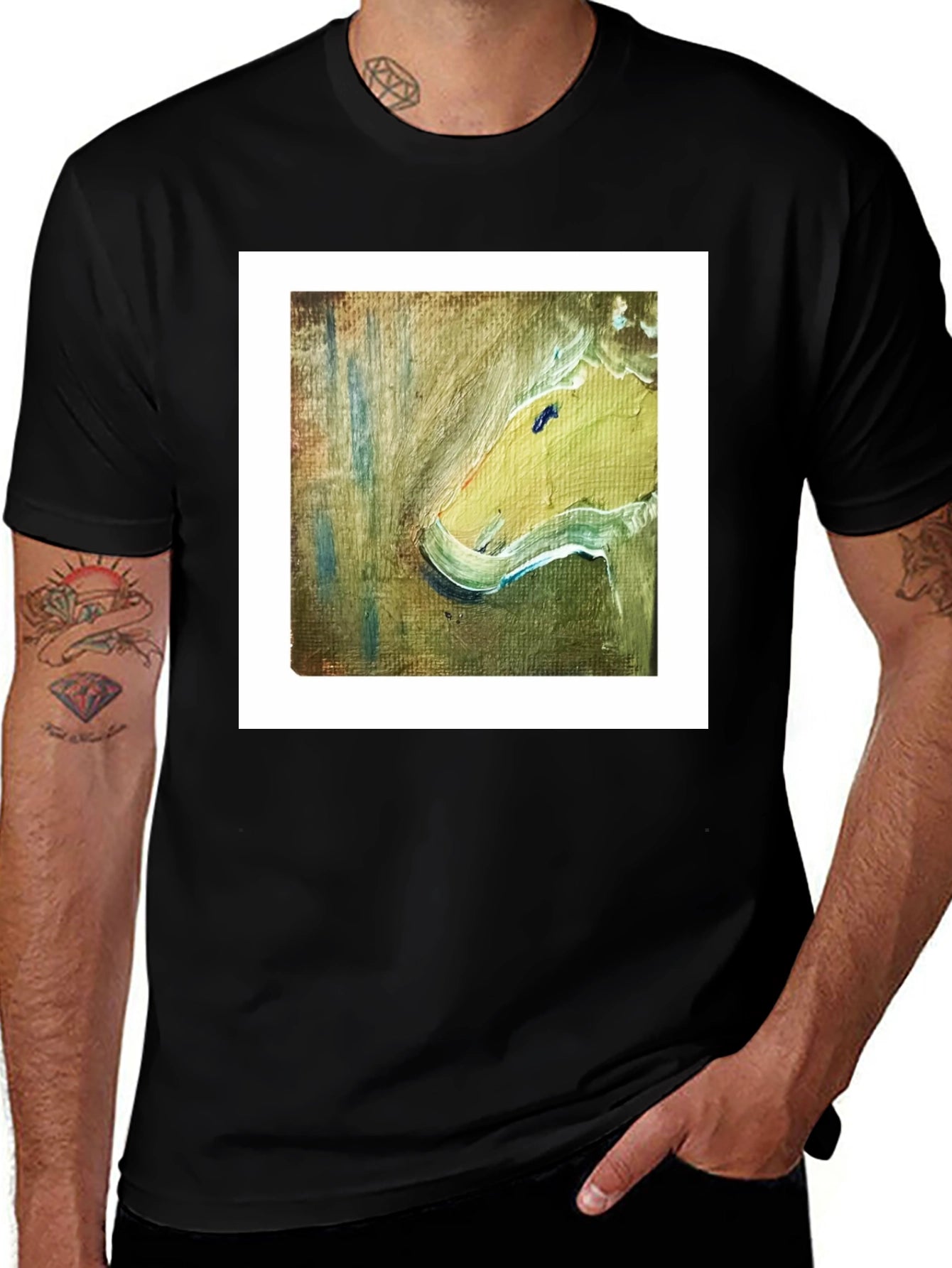 Abstract Art T-Shirt - Modern Canvas Style Tee