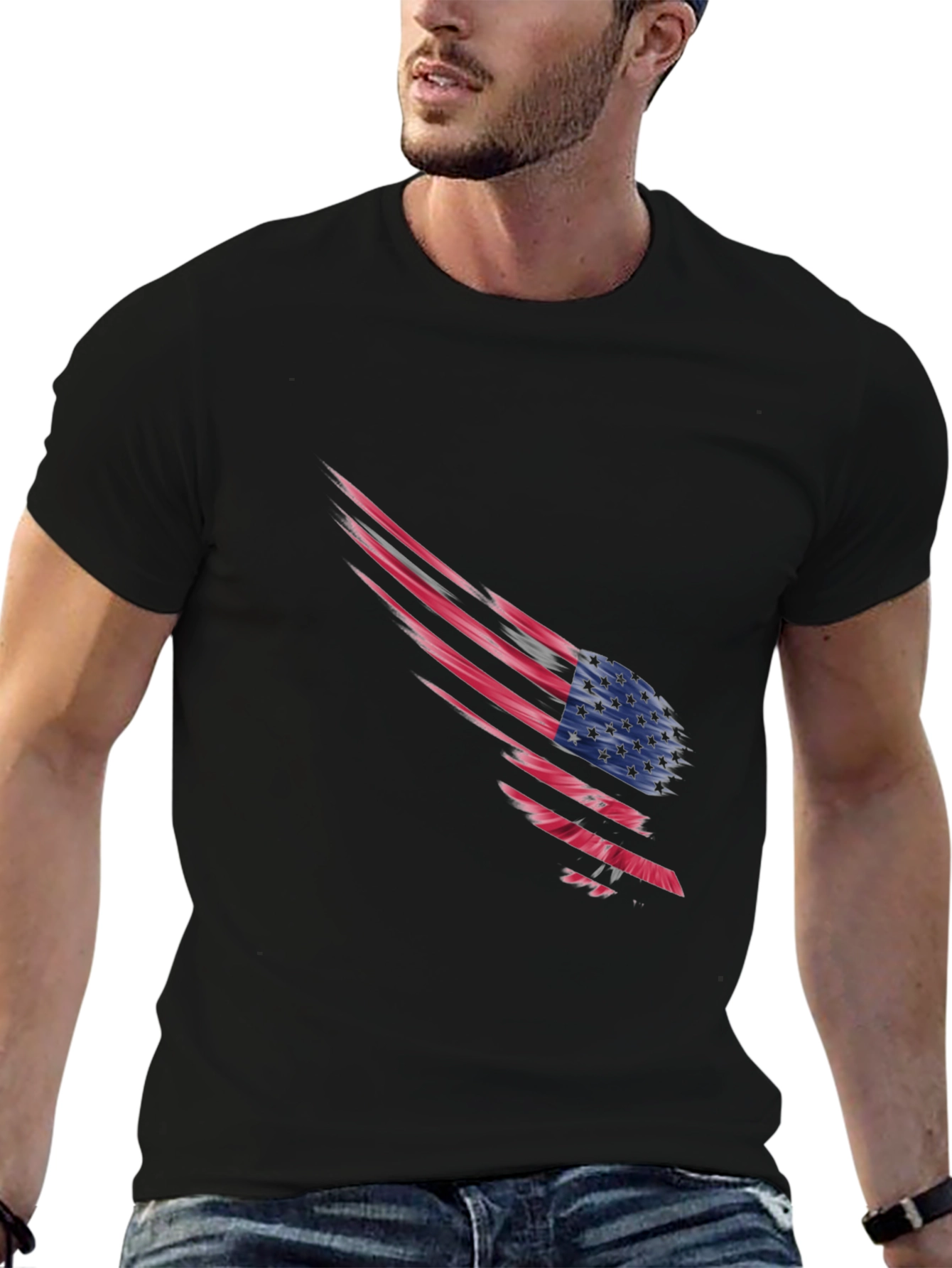 American Flag Ripped T-Shirt - Patriotic Style