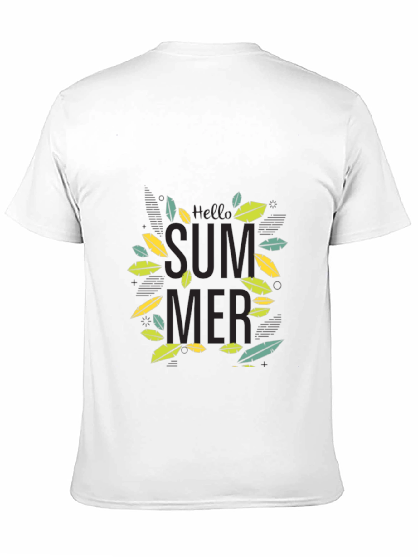 Hello Summer Graphic Tee - Black Cotton Blend