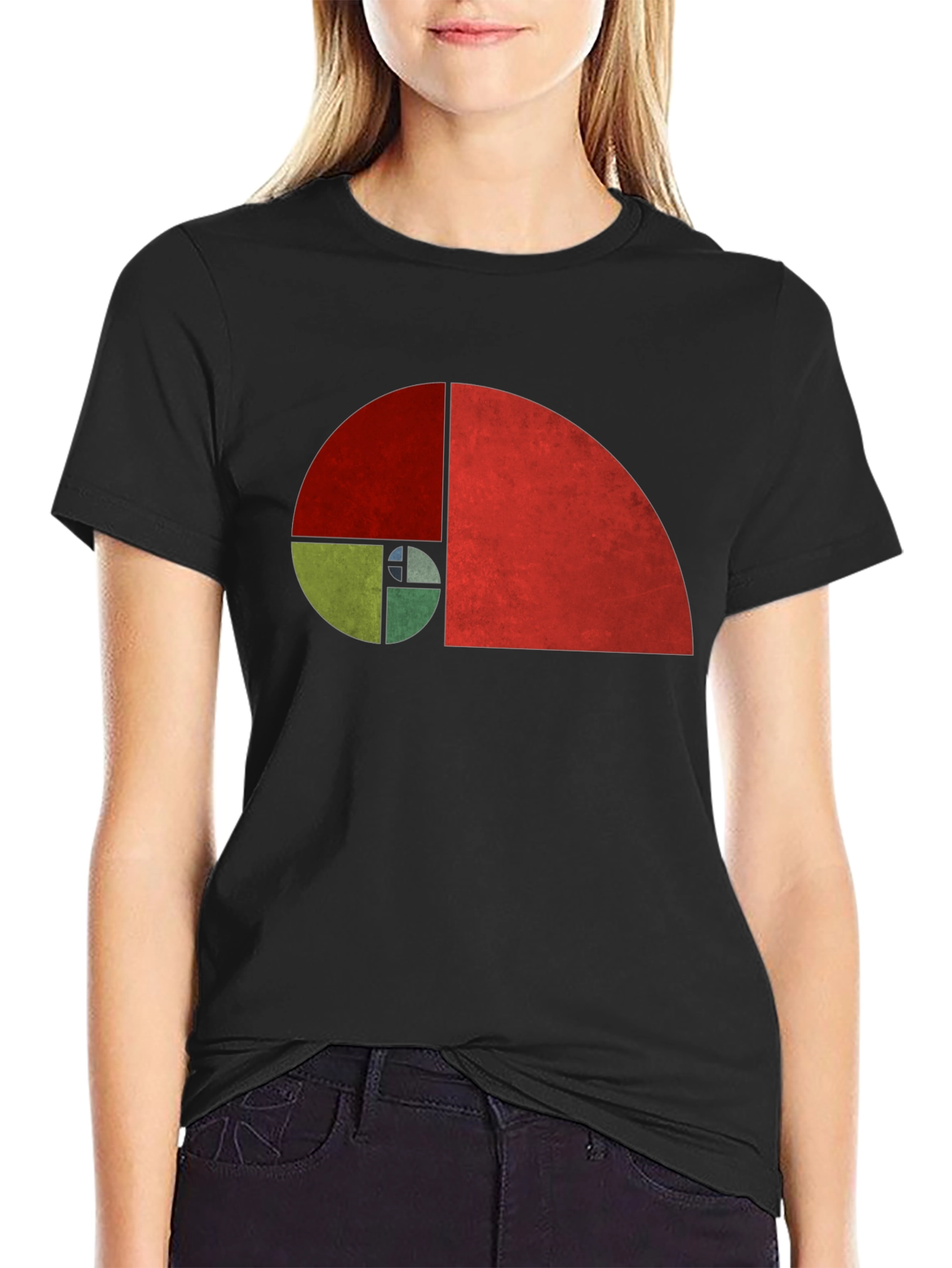 Geometric Fibonacci Sequence Graphic Tee