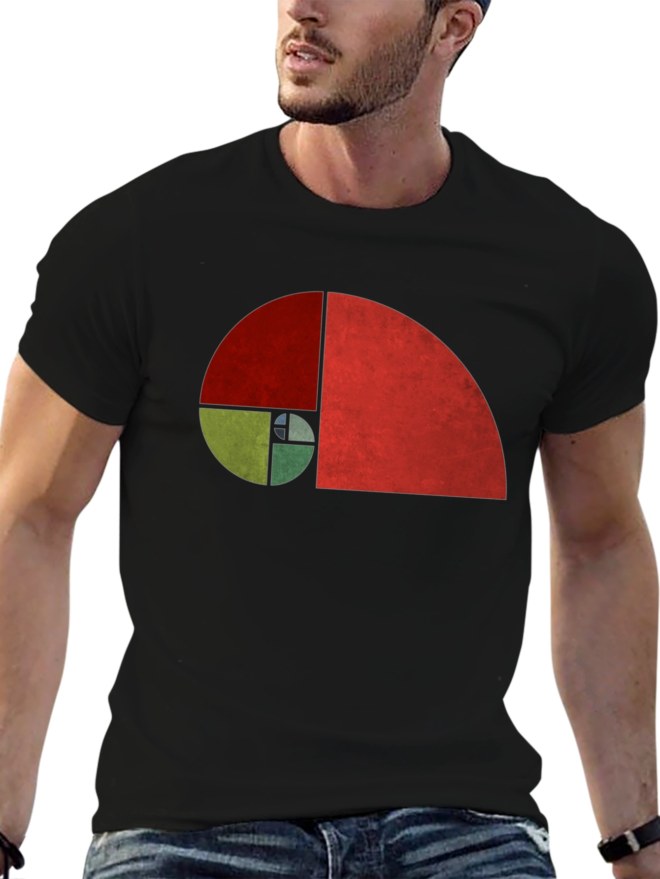 Geometric Fibonacci Sequence Graphic Tee