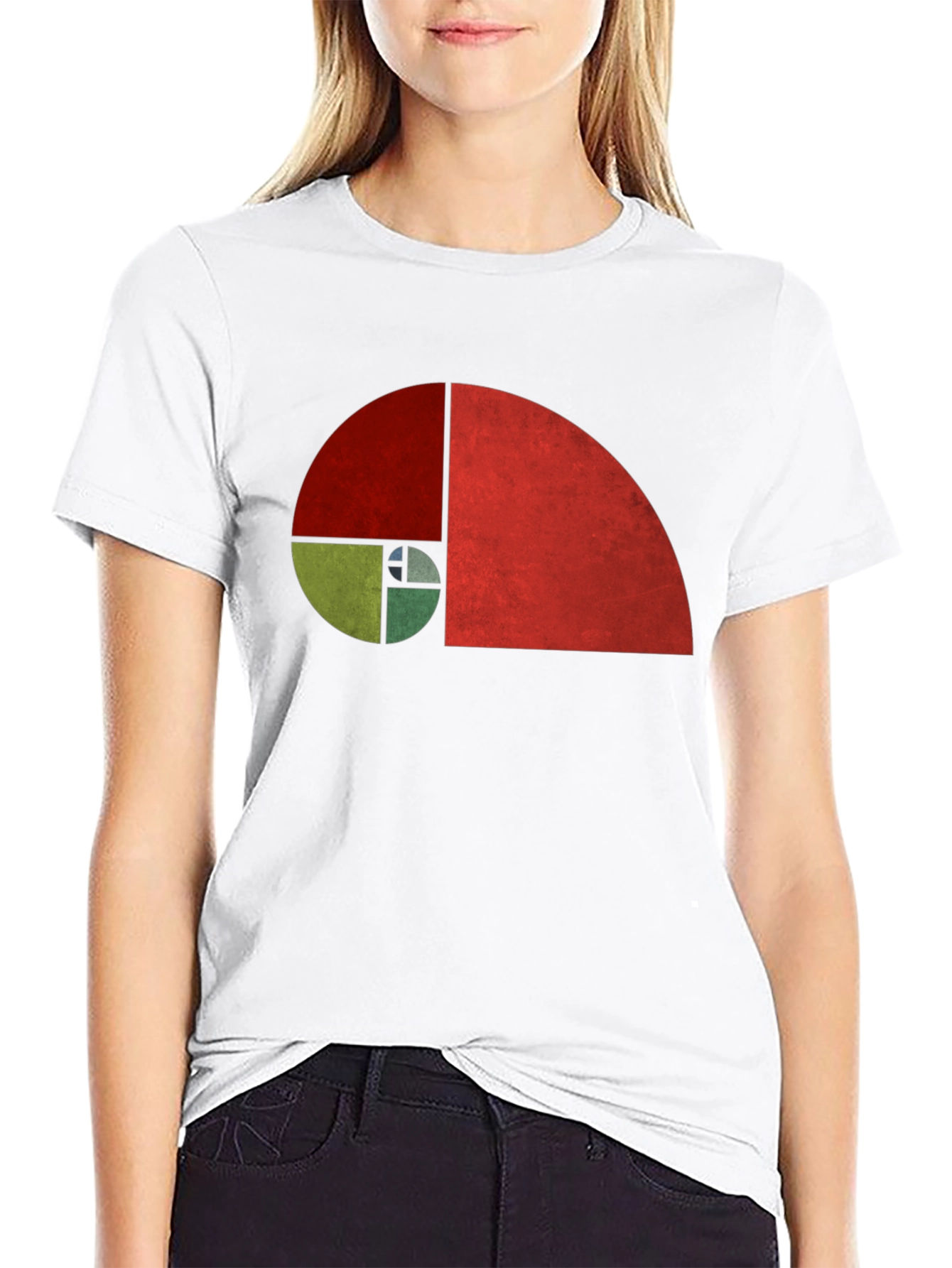 Geometric Fibonacci Sequence Graphic Tee