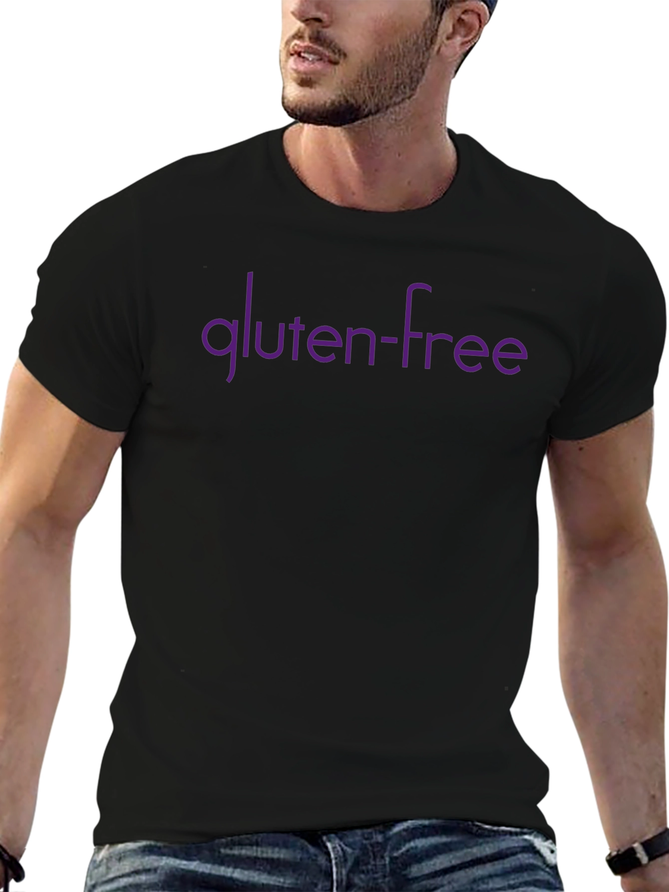 Gluten-Free Graphic Tee - Black Short Sleeve T-Shirt