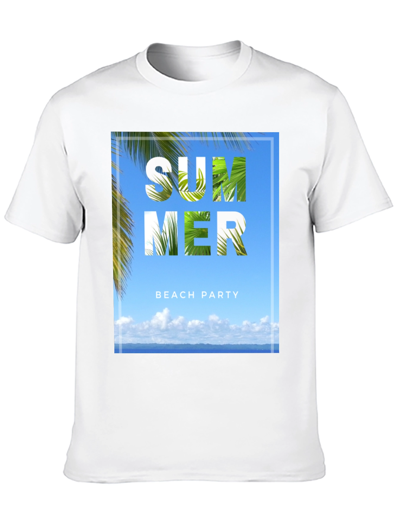 Summer Beach Party Graphic Tee - Black