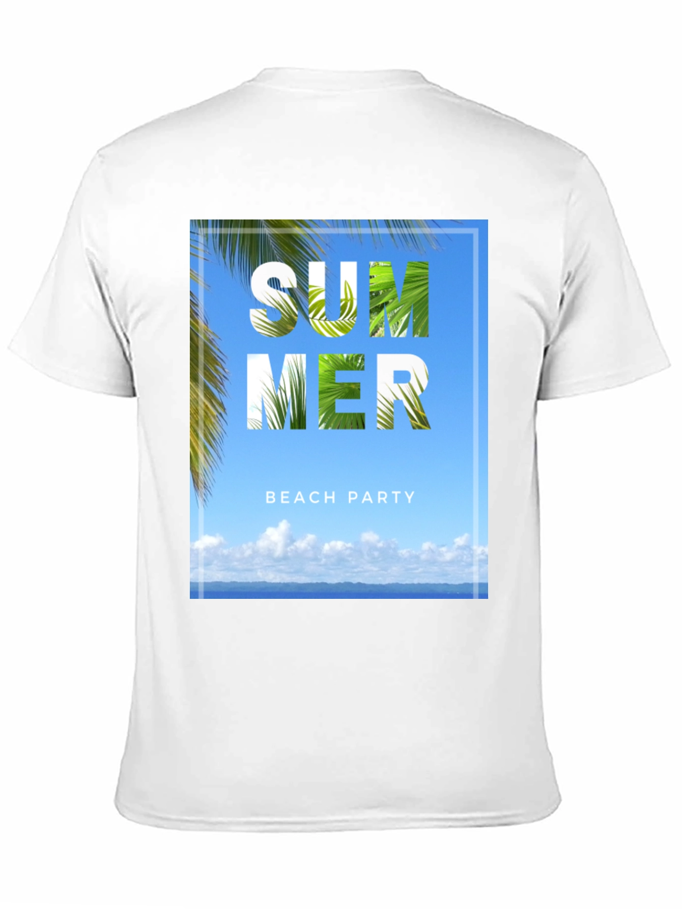 Summer Beach Party Graphic Tee - Black