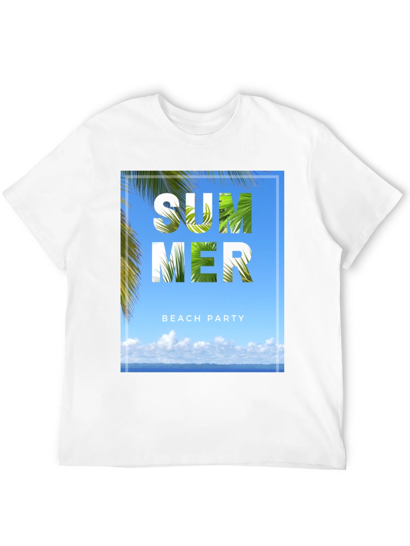 Summer Beach Party Graphic Tee - Black