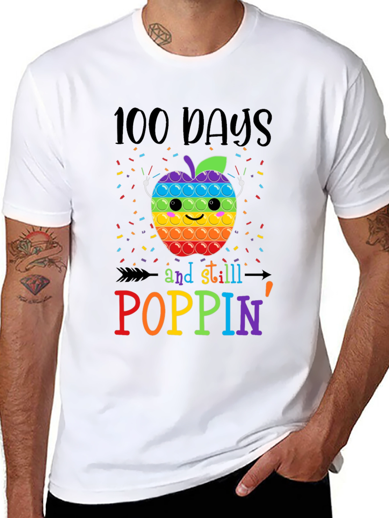 100 Days Poppin Apple T-Shirt