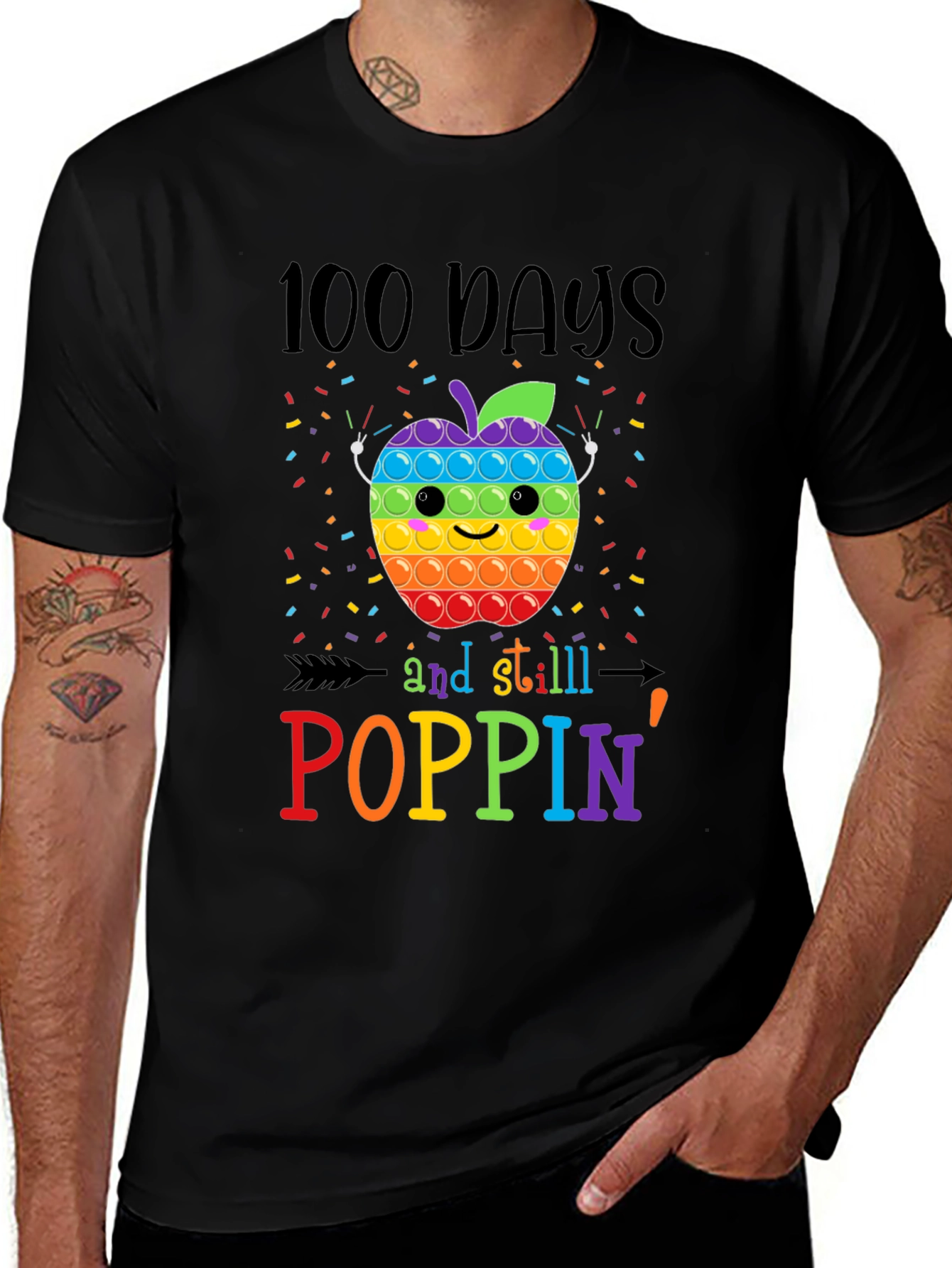 100 Days Poppin Apple T-Shirt