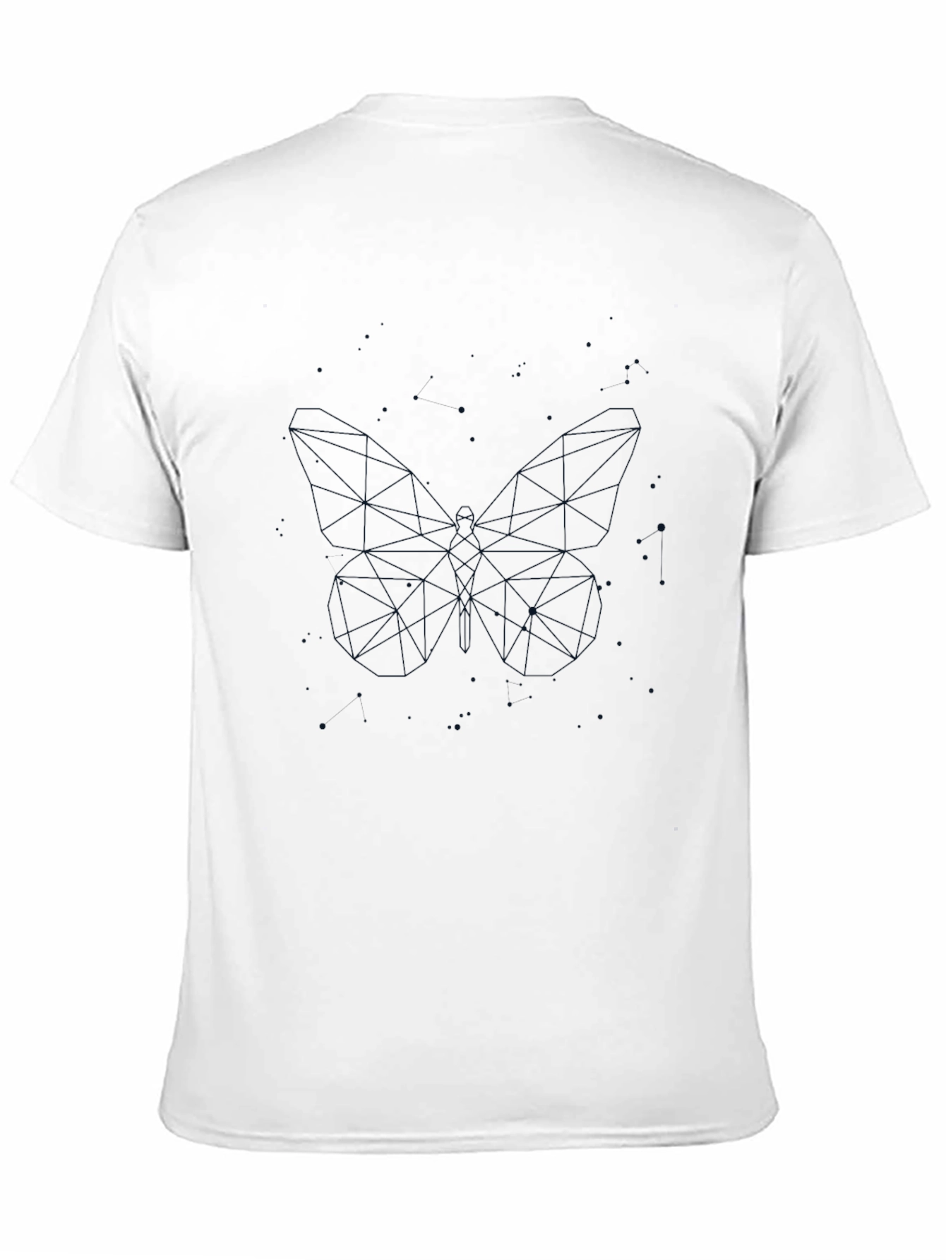 Geometric Butterfly Black T-Shirt