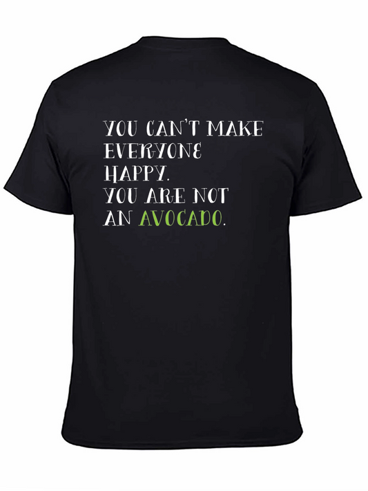 Avocado Humor Black Graphic Tee Shirt