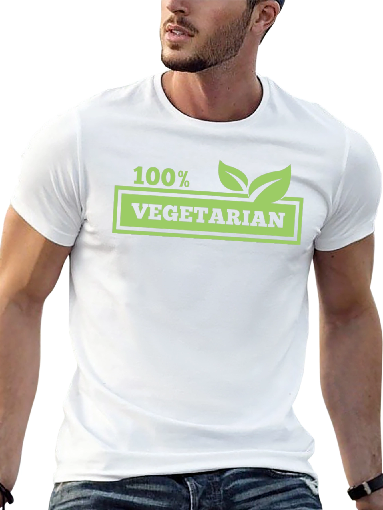 100% Vegetarian Graphic T-Shirt - Vegan Lifestyle Tee