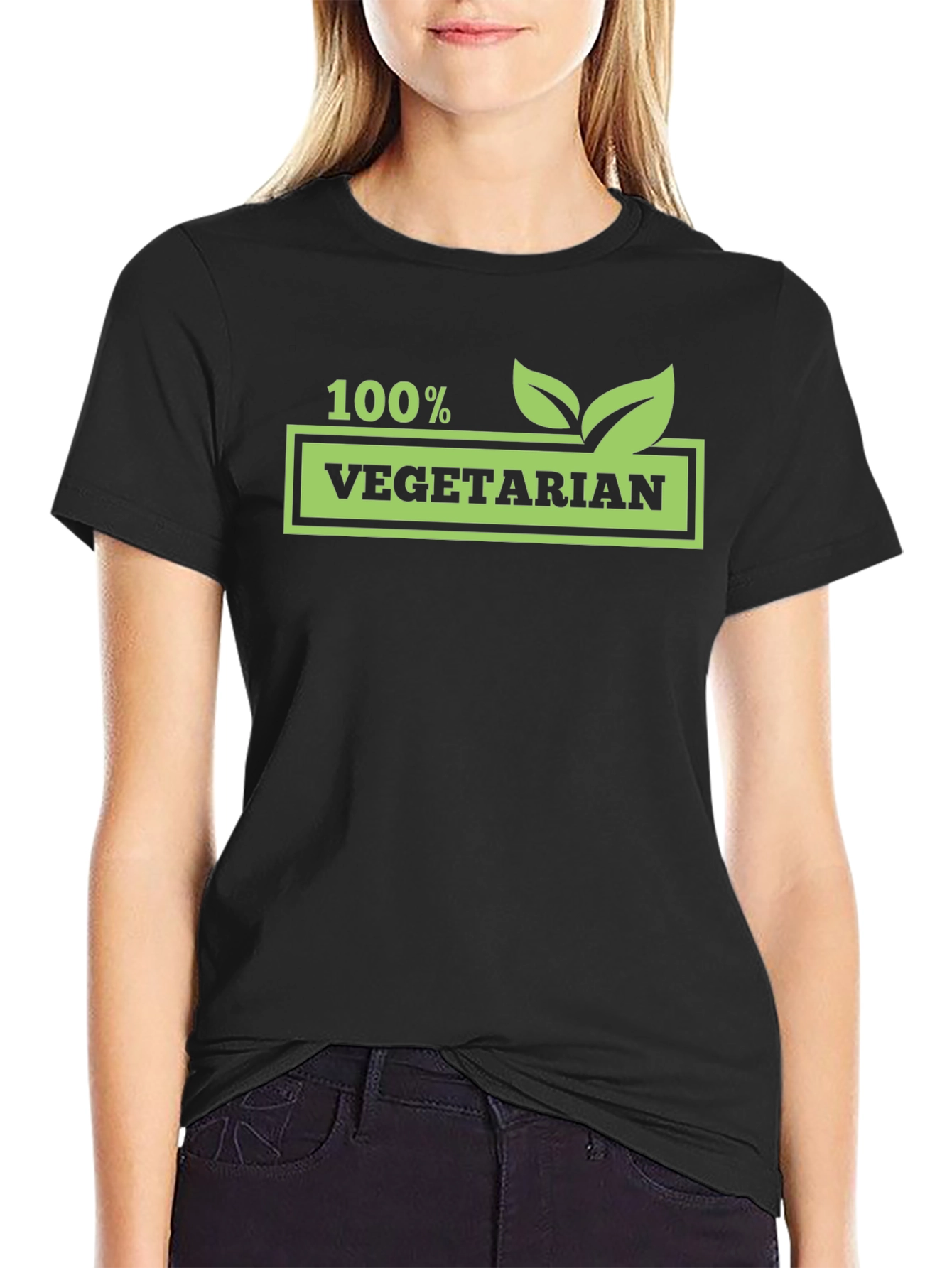 100% Vegetarian Graphic T-Shirt - Vegan Lifestyle Tee