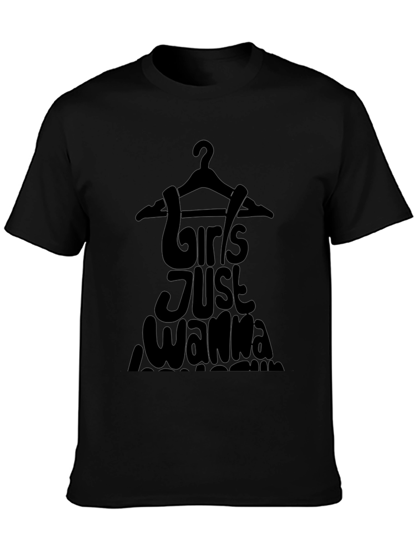 Girls Wanna Shopping Black T-Shirt