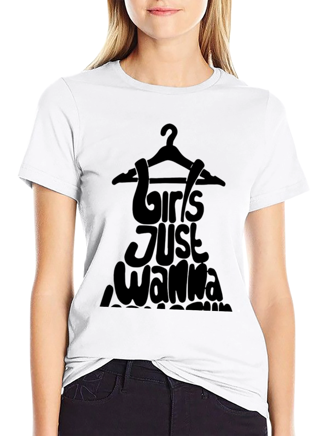 Girls Wanna Shopping Black T-Shirt