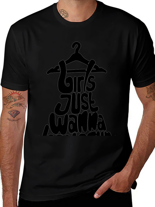 Girls Wanna Shopping Black T-Shirt
