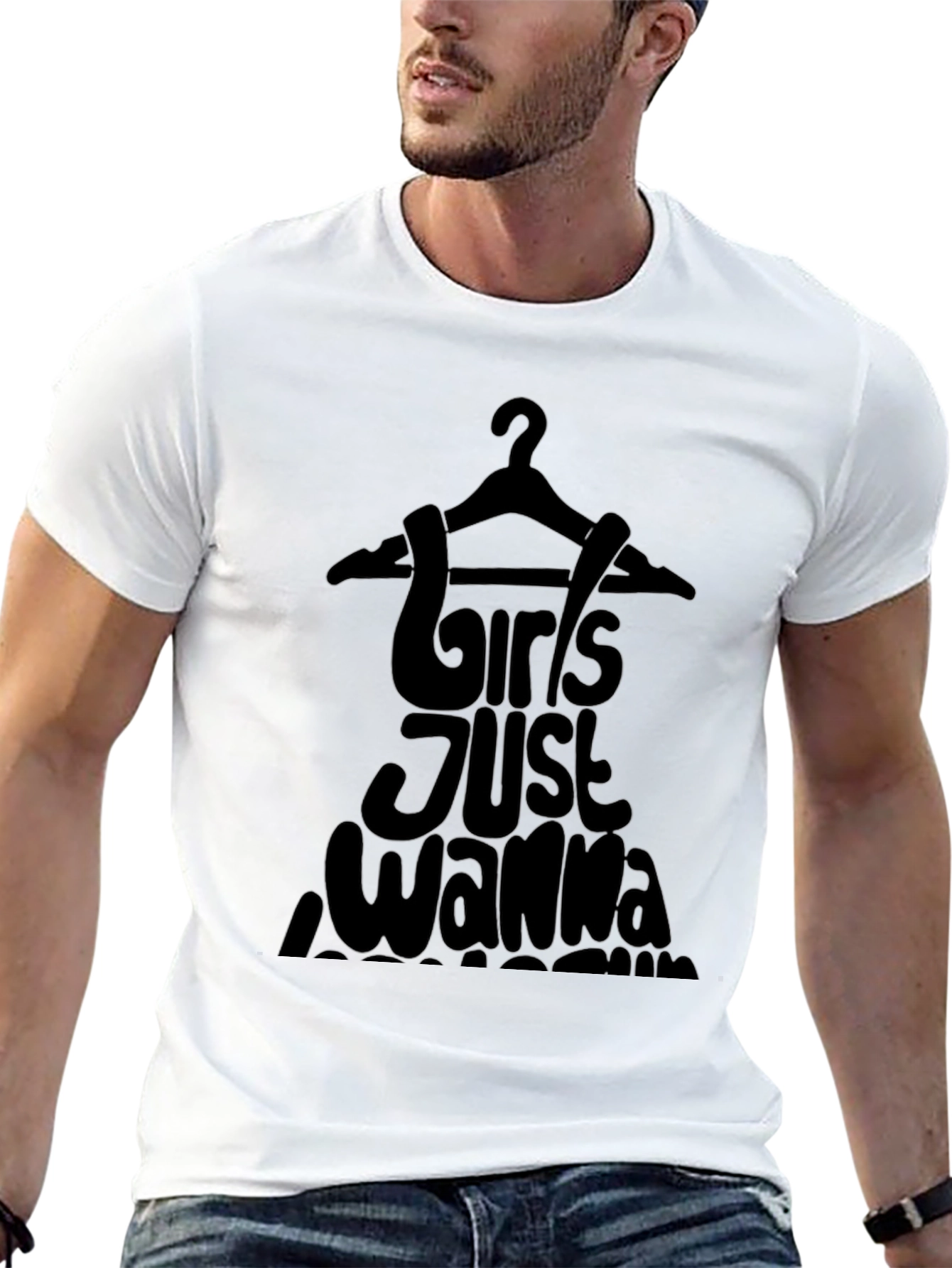 Girls Wanna Shopping Black T-Shirt