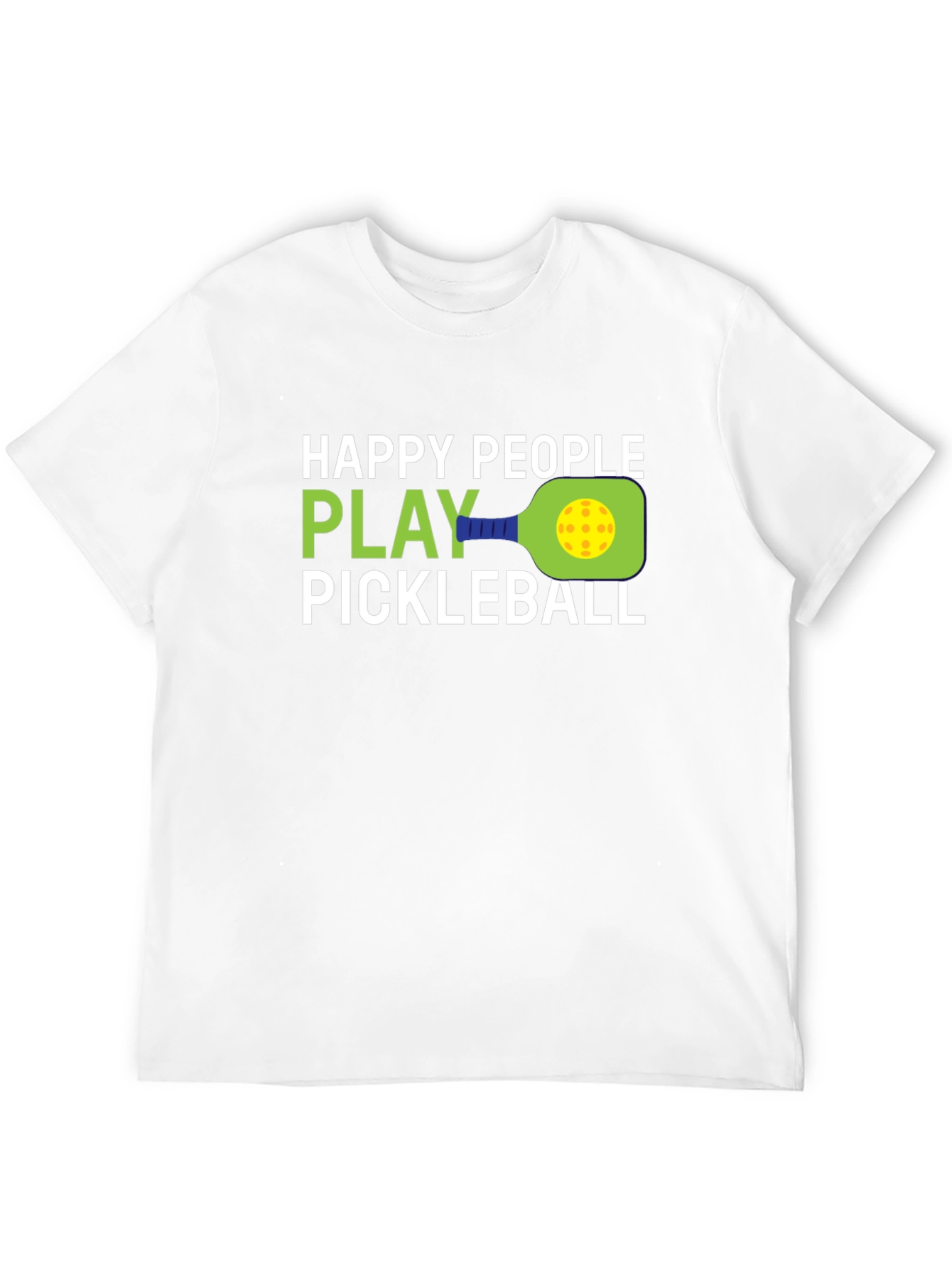 Happy People Play Pickleball Graphic T-Shirt