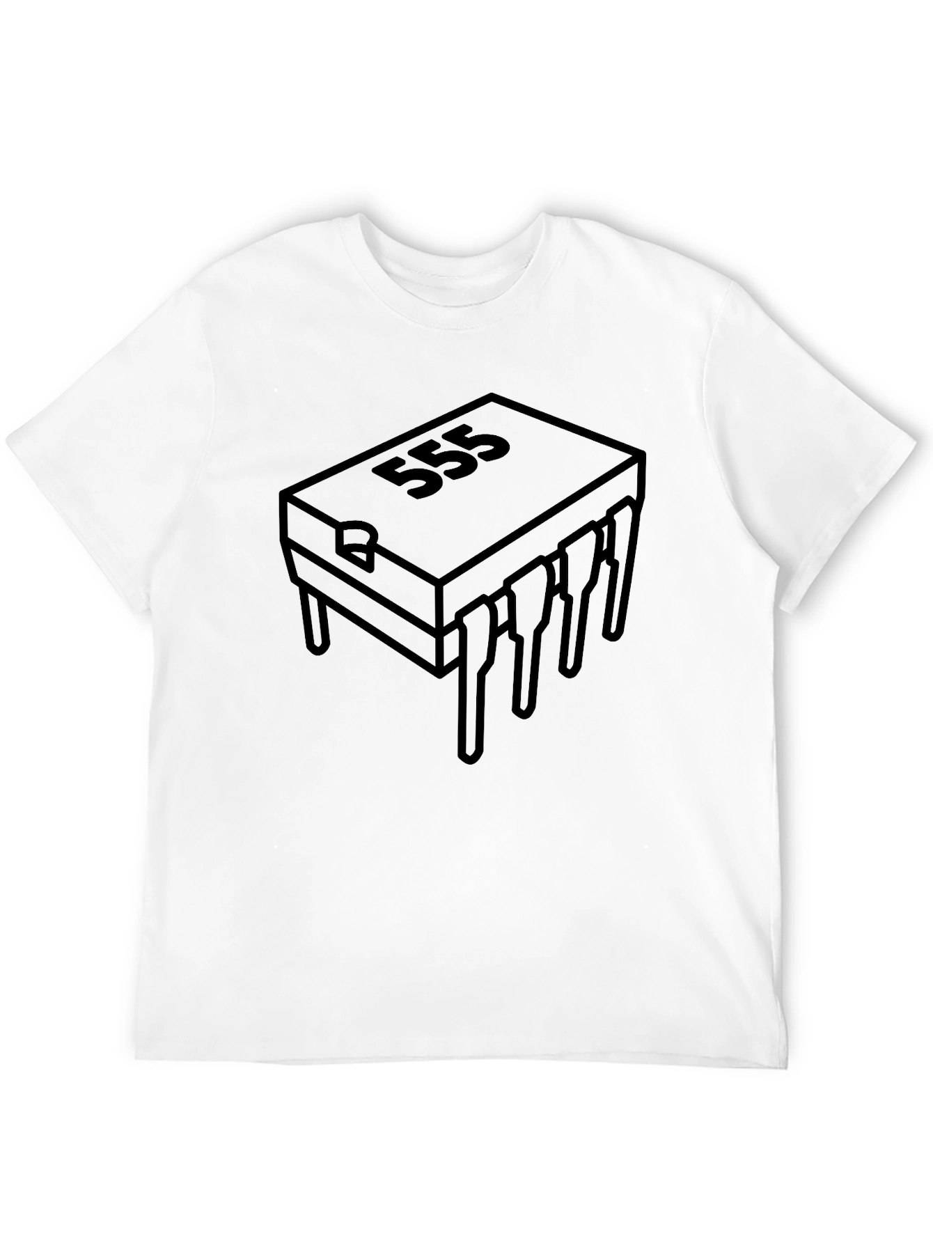 555 Timer IC Chip T-Shirt - Electronics Geek Tee