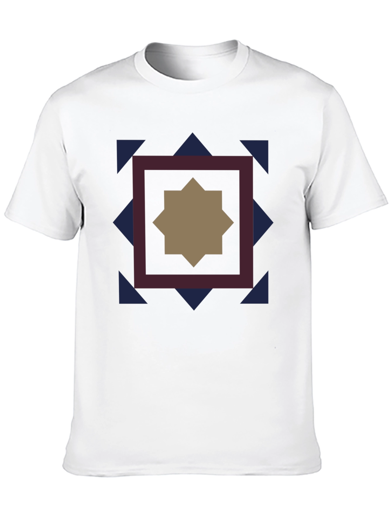 Geometric Star Graphic Black T-Shirt