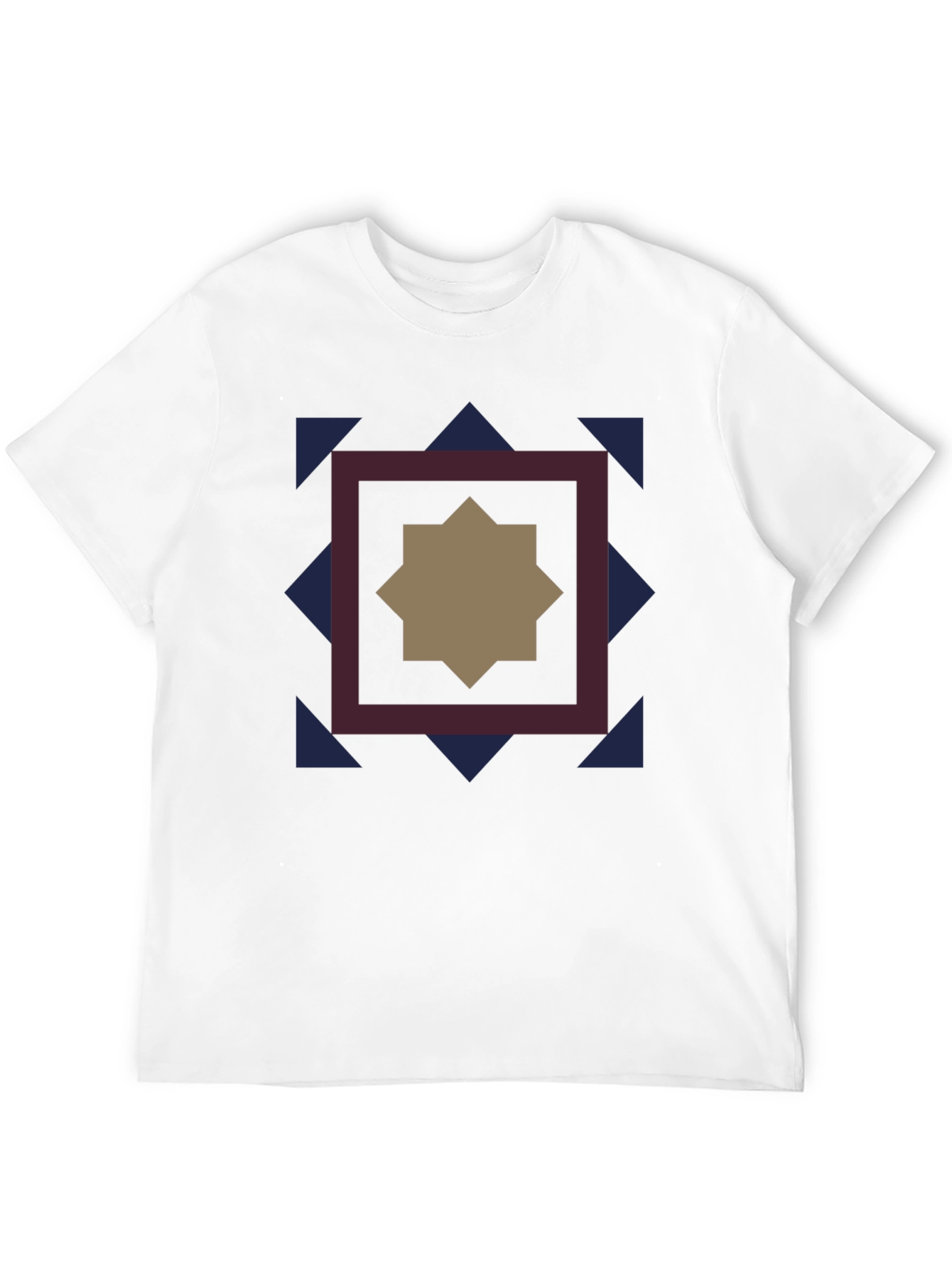 Geometric Star Graphic Black T-Shirt